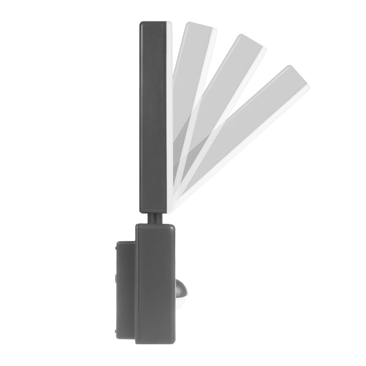 Maclean LED-Leuchte mit Bewegungsmelder, PIR-Bewegungsmelder, Farbe: Grau, 10 W, IP65, 800 lm, Lichtfarbe: Neutralweiß (4000 K) MCE516 GR, 2 Stück