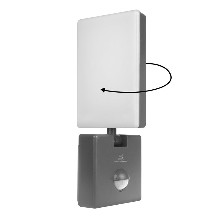 Maclean LED-Leuchte mit Bewegungsmelder, PIR-Bewegungsmelder, Farbe: Grau, 10 W, IP65, 800 lm, Lichtfarbe: Neutralweiß (4000 K) MCE516 GR, 2 Stück