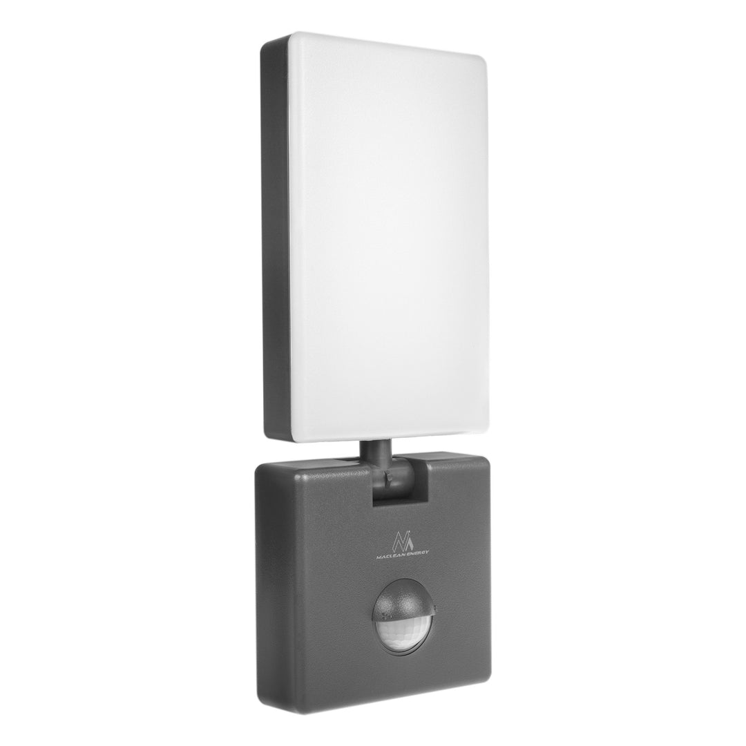 Maclean LED-Leuchte mit Bewegungsmelder, PIR-Bewegungsmelder, Farbe: Grau, 10 W, IP65, 800 lm, Lichtfarbe: Neutralweiß (4000 K) MCE516 GR, 2 Stück