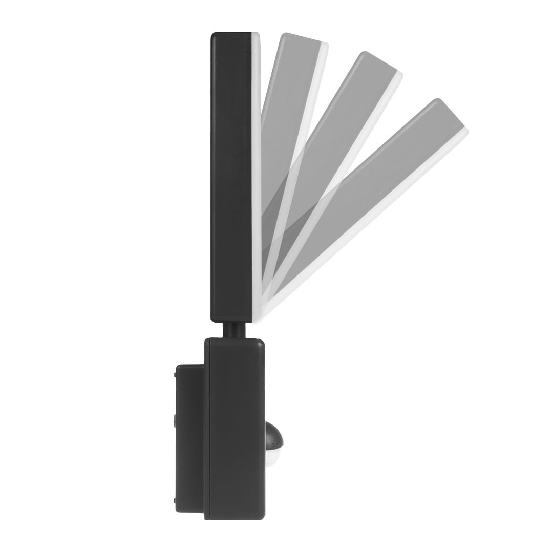 Maclean LED-Leuchte mit Bewegungsmelder, PIR-Bewegungsmelder, Farbe: Schwarz, 10 W, IP65, 800 lm, Lichtfarbe: Neutralweiß (4000 K) MCE516 B, 2 Stück