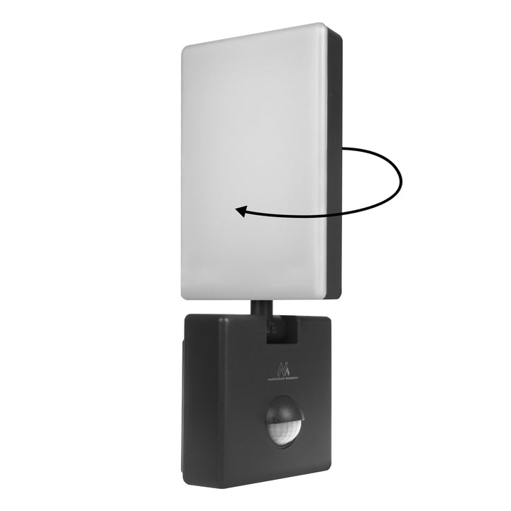 Maclean LED-Leuchte mit Bewegungsmelder, PIR-Bewegungsmelder, Farbe: Schwarz, 10 W, IP65, 800 lm, Lichtfarbe: Neutralweiß (4000 K) MCE516 B, 2 Stück