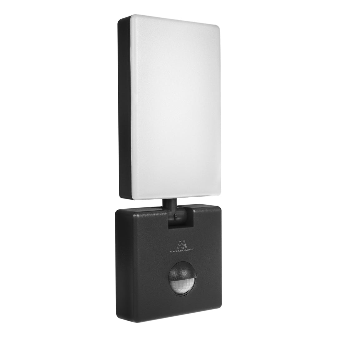Maclean LED-Leuchte mit Bewegungsmelder, PIR-Bewegungsmelder, Farbe: Schwarz, 10 W, IP65, 800 lm, Lichtfarbe: Neutralweiß (4000 K) MCE516 B, 2 Stück