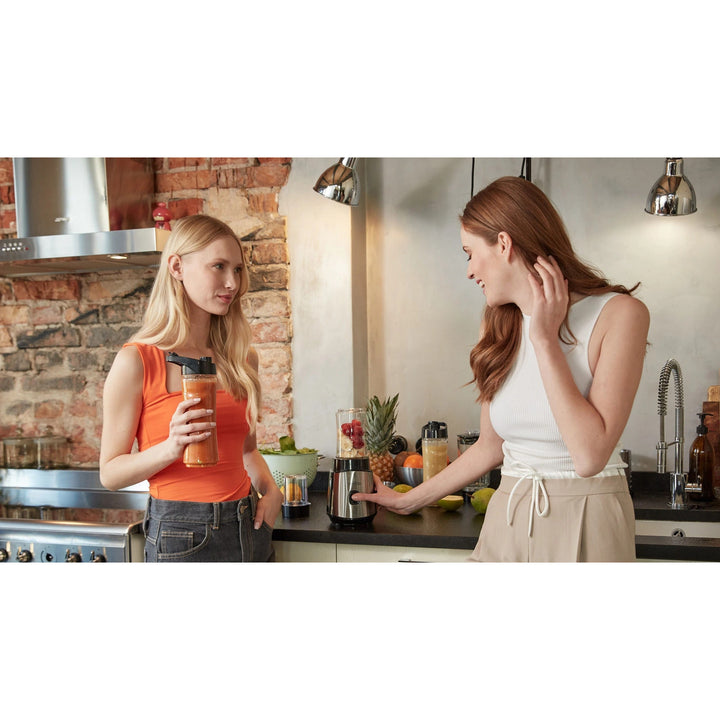 LOVIO Standmixer LVJBL001, Leistung 500 W, Glasbehälter 600 ml, 3 Flaschen