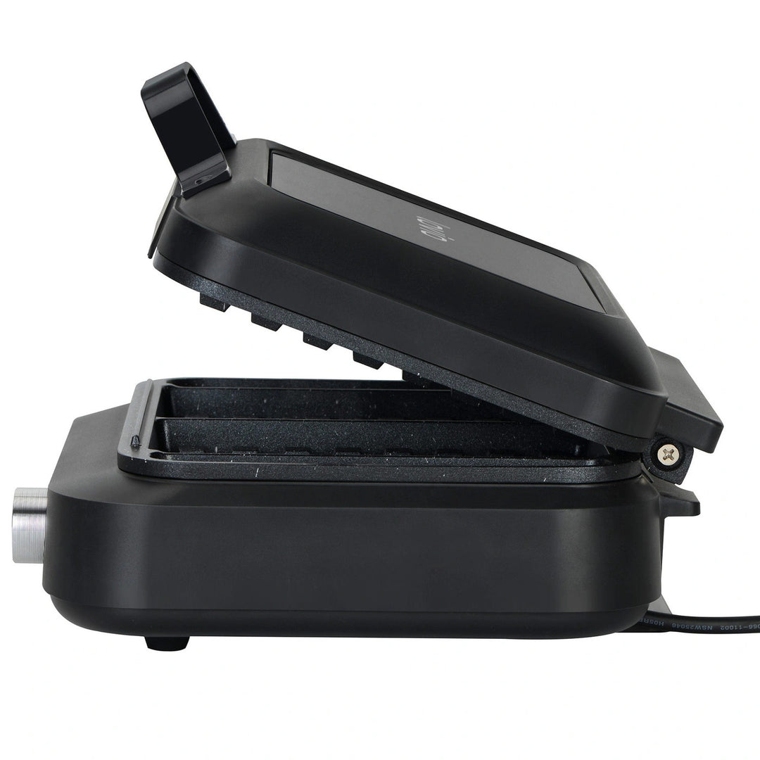 LOVIO PerfectCrisp Waffeleisen, 2 große Waffeln, 1500 W, 6 Bräunungsstufen, LVWF002BK