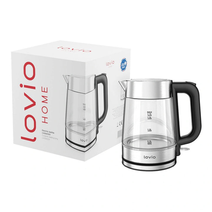 Lovio LVGEK001 kabelloser Glas-Wasserkocher