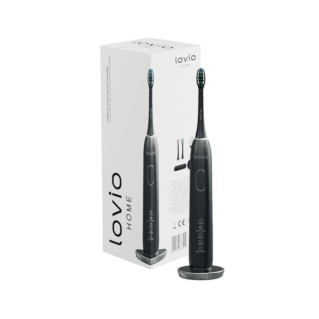 Elektrische Zahnbürste Lovio SonicProtect PRO, schwarz, LVTB124BK