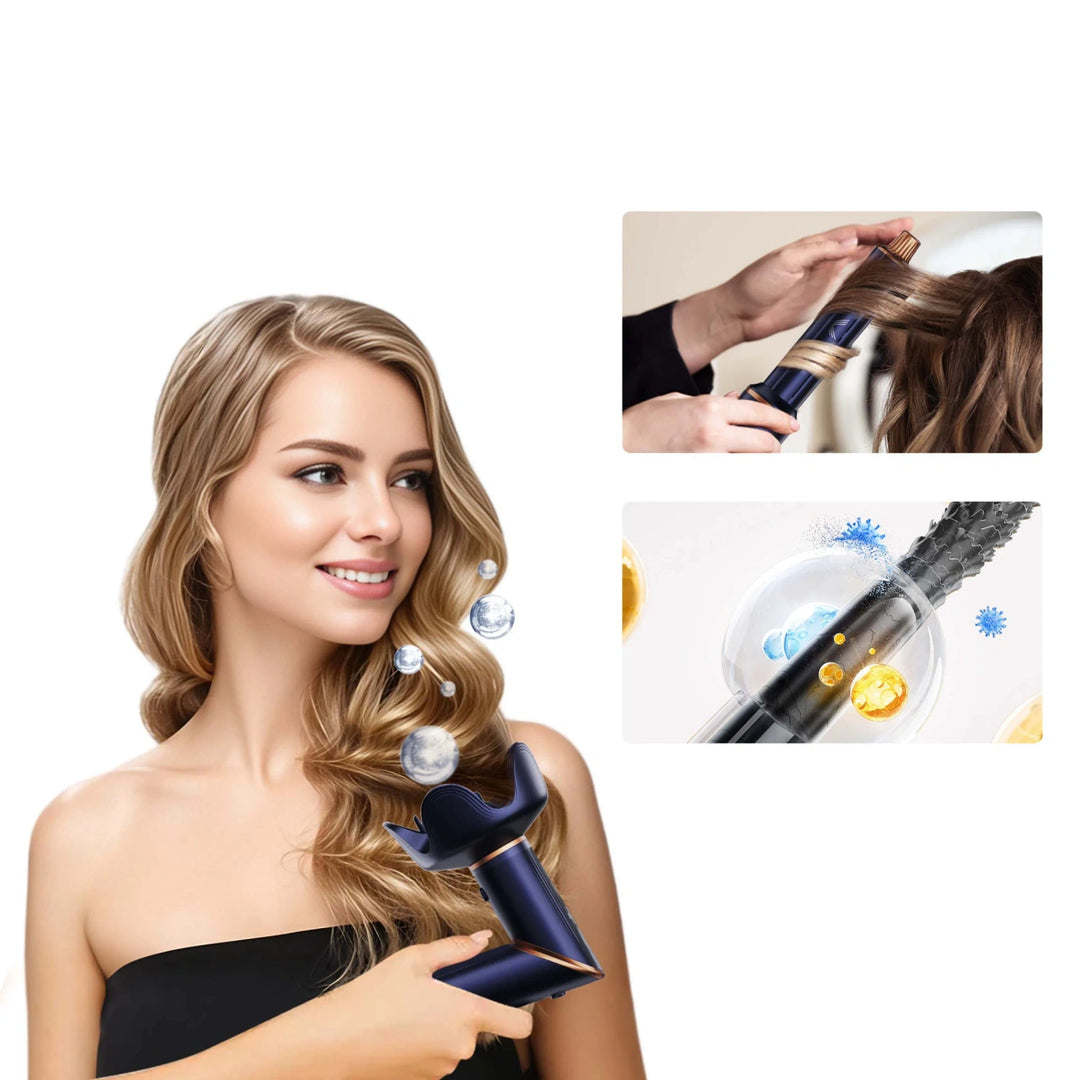 8-in-1-Haartrockner und Lockenstab mit Ionisierung LOVIO AirStyle LVHS001BL