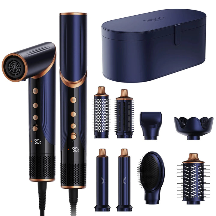 8-in-1-Haartrockner und Lockenstab mit Ionisierung LOVIO AirStyle LVHS001BL