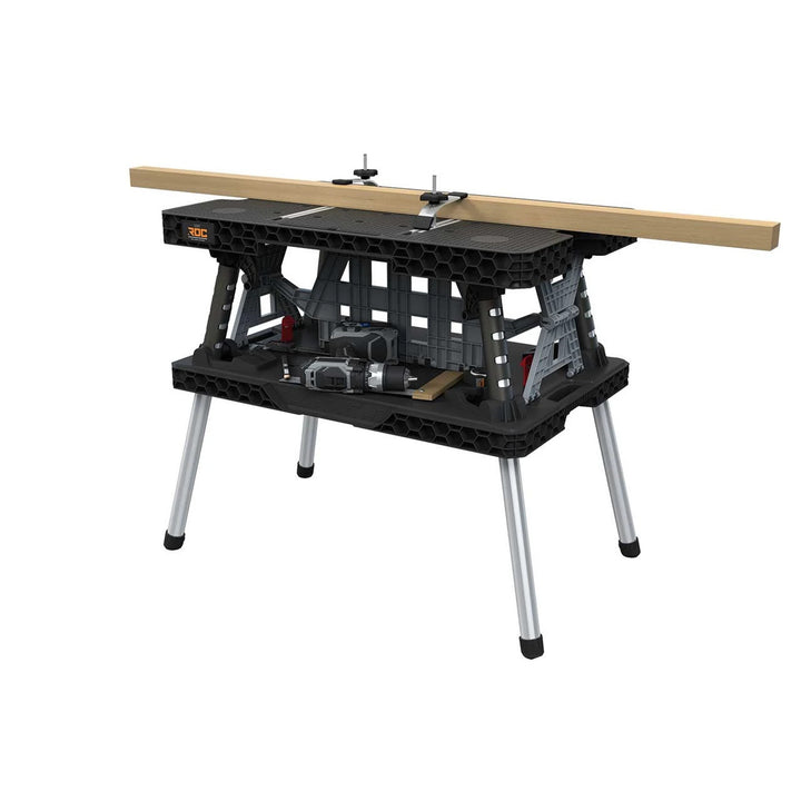 Keter Klapp-Werkbank 2.0, Tragkraft 453 kg, Arbeitsfläche 85 x 56 cm, stabile Metallbeine, 271269