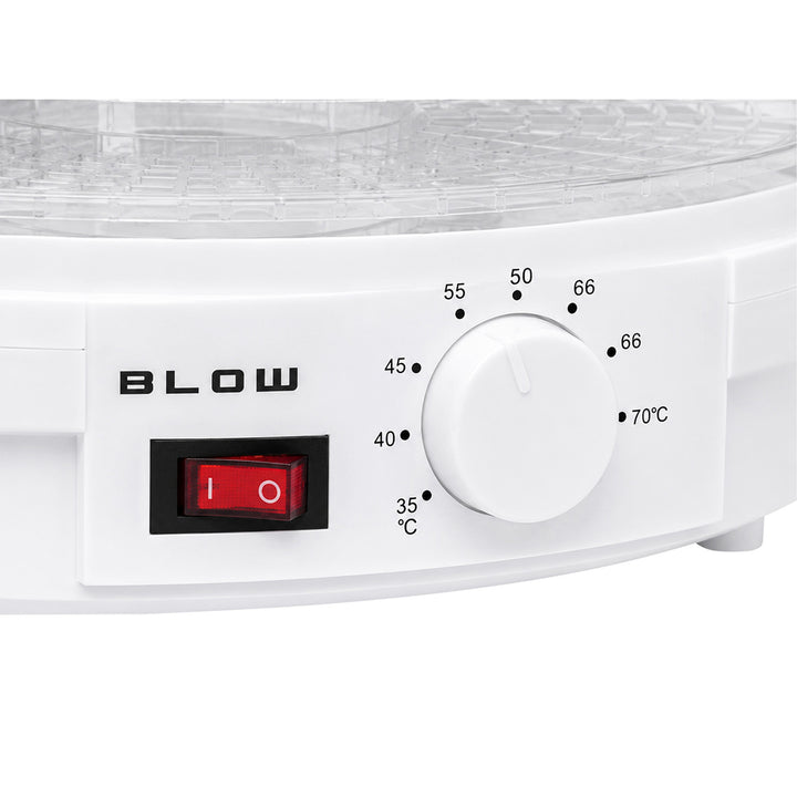 Blow-Trockner für Pilze, Gemüse und Obst, Leistung 500 W, 6 Siebe im Lieferumfang enthalten, Temperaturregelung 35–75 °C, 44–175