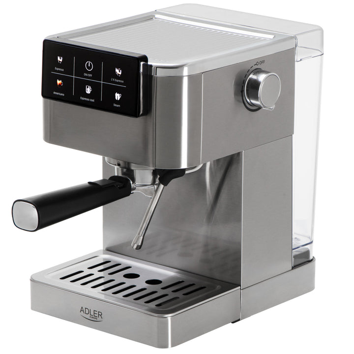 Kaffeemaschine mit 20 bar, Thermoblock, Milchaufschäumer, 5-in-1, Adler AD 4390
