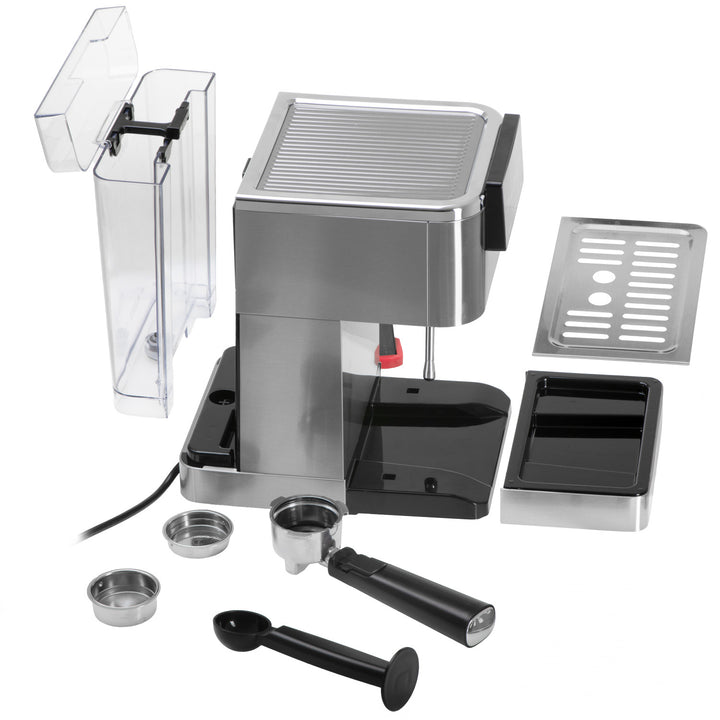 Kaffeemaschine mit 20 bar, Thermoblock, Milchaufschäumer, 5-in-1, Adler AD 4390
