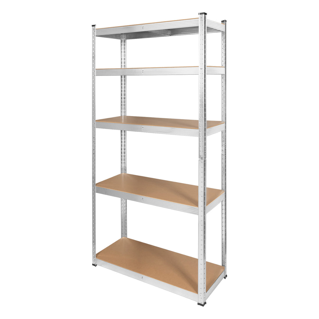 Metall-Lagerregal, 5 Fachböden, maximale Tragkraft bis zu 750 kg, 180 x 90 x 40, silberfarben, Rebel