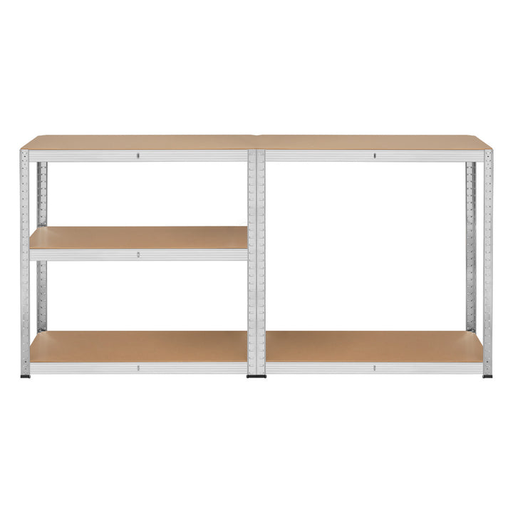 Metall-Lagerregal, 5 Fachböden, maximale Tragkraft bis zu 750 kg, 180 x 90 x 40, silberfarben, Rebel