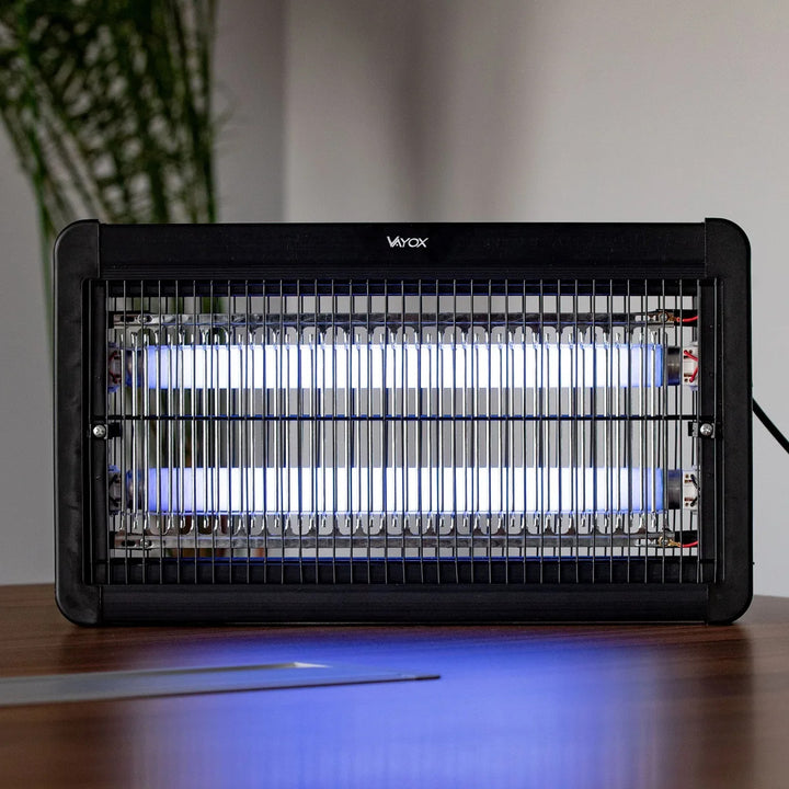 Insektenvernichtungslampe gegen Mücken, Fliegen und Motten, elektrische Falle, UV, 20 W, Vayox