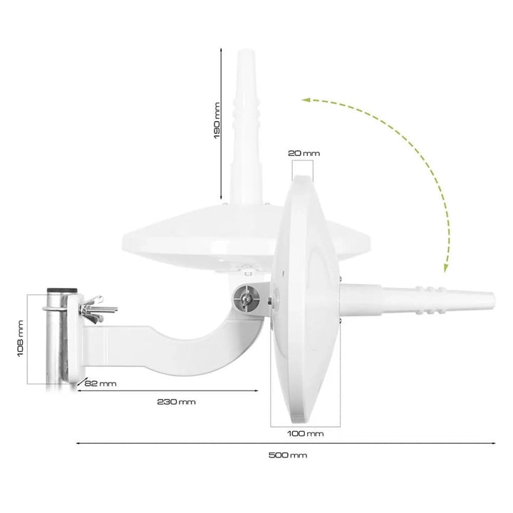 DVB-T/T2-Rundstrahlantenne „Digital720 Combo“, weiß, VA0066, Vayox