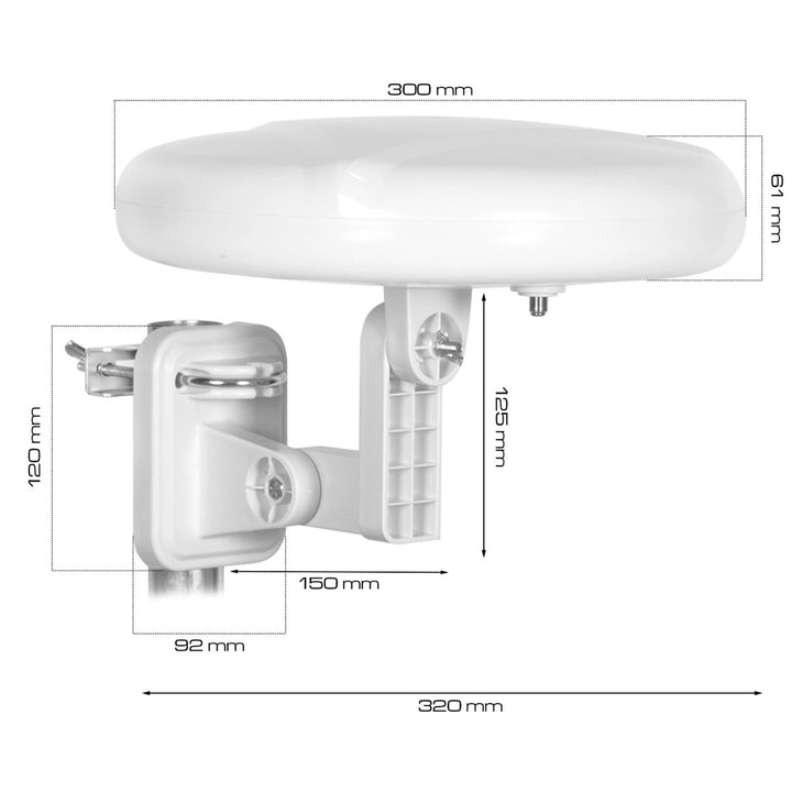 Digital360 4G LTE FM VHF UHF Außenantenne VA0024 Vayox