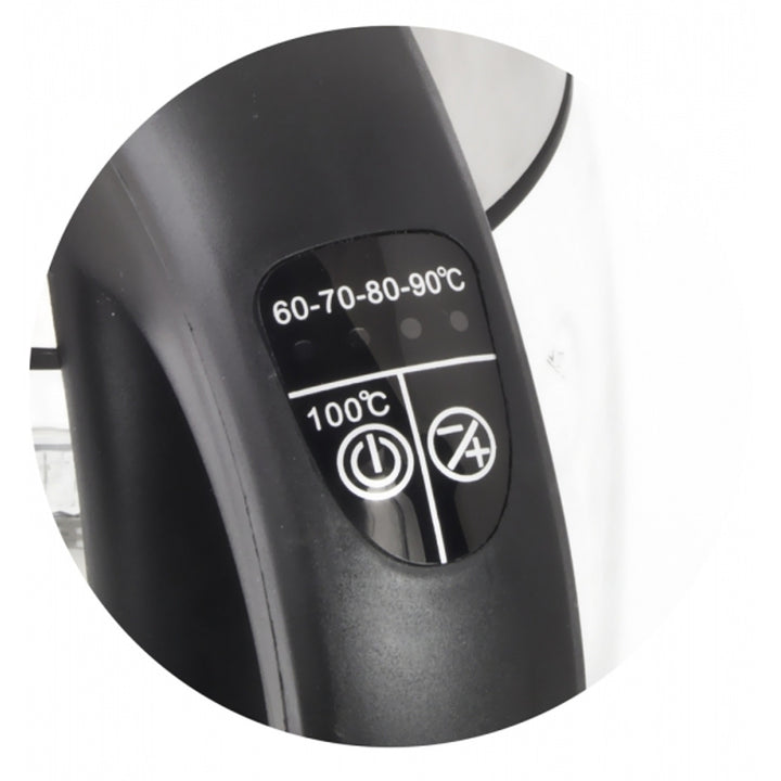 Elektrischer Wasserkocher, aus Glas, mit LED-Anzeige und Thermostat, 1,8 l, Esperanza