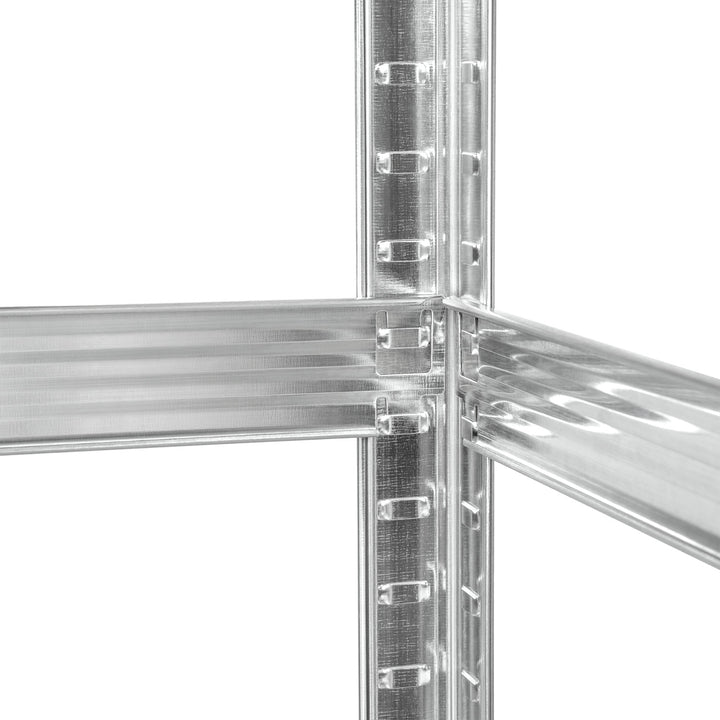 Metall-Lagergestell, 5 Fachböden, maximale Tragkraft bis zu 750 kg, 180 x 90 x 40, silber, Rebel, 2 Stück