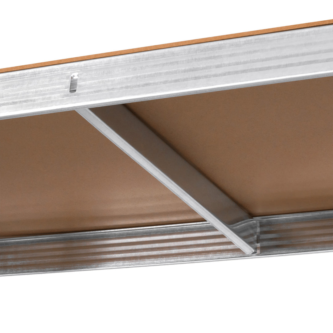 Metall-Lagergestell, 5 Fachböden, maximale Tragkraft bis zu 750 kg, 180 x 90 x 40, silber, Rebel, 2 Stück