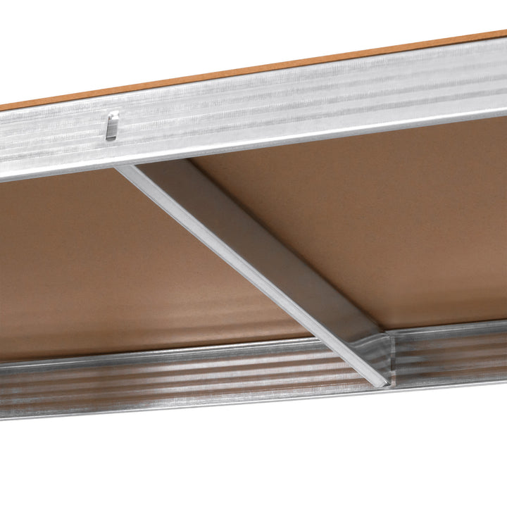 Metall-Lagergestell, 5 Fachböden, maximale Tragkraft bis zu 750 kg, 180 x 90 x 40, silber, Rebel, 2 Stück