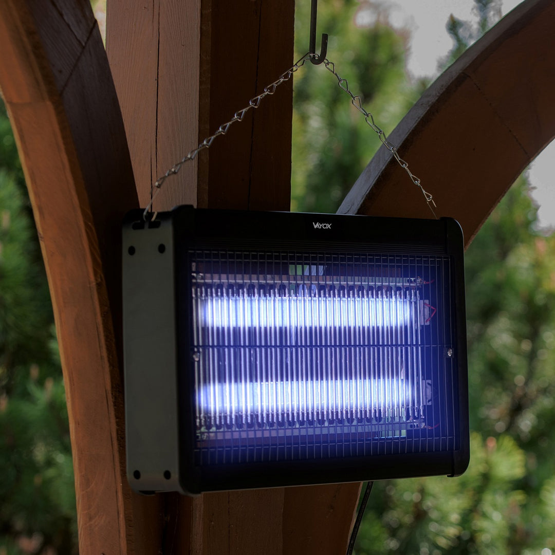 Insektenvernichter gegen Mücken, Fliegen und Motten, elektrische Falle, UV, 20 W, Vayox, 2 Stück