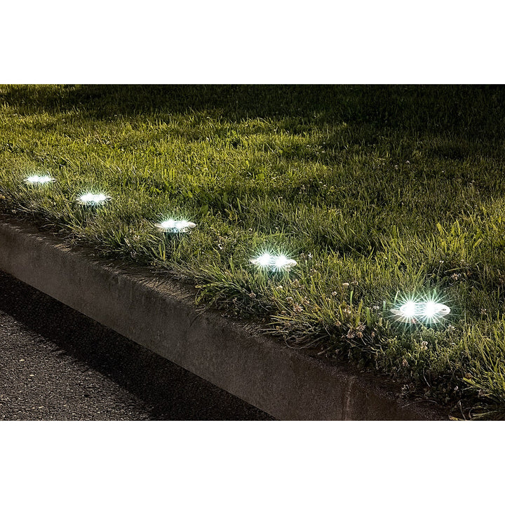 Rabalux Dannet Solar-Gartenleuchte, IP44, Farbe: Satin-Chrom, 7975, 4 Stück