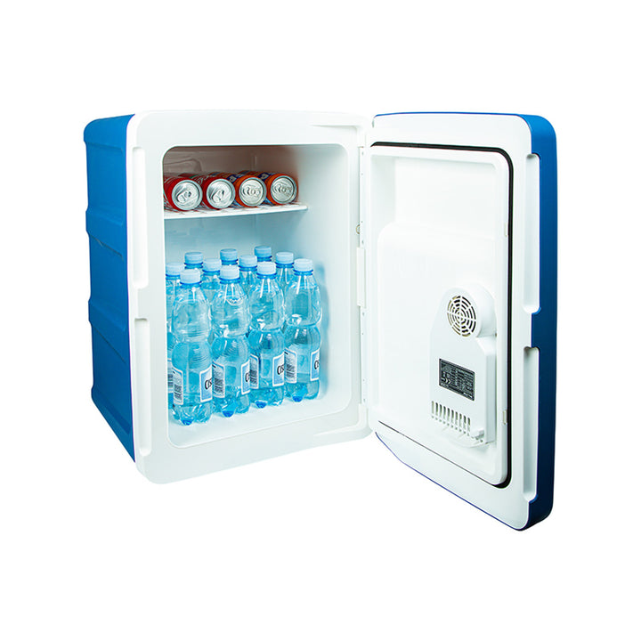 Blow-Kühlbox für den Auto- und Campinggebrauch, mit Rollen, Fassungsvermögen 42 l, Heizfunktion, Spannung DC 12 V und AC 100 V–240 V, 44–210