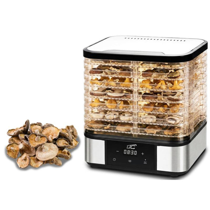 Trockner für Pilze, Gemüse, Obst und Fleisch von LTC, aus Metall, 7 Einschübe, mit Display, Touchscreen, Leistung 380 W, Temperaturhaltefunktion, LXSR004