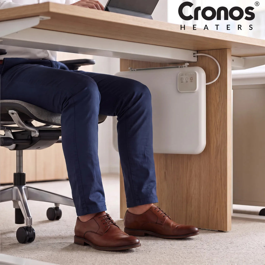 Cronos Infrarot-Heizplatte für unter dem Schreibtisch, Leistung 120 W, Timer, 3 Leistungsstufen, DCH-150