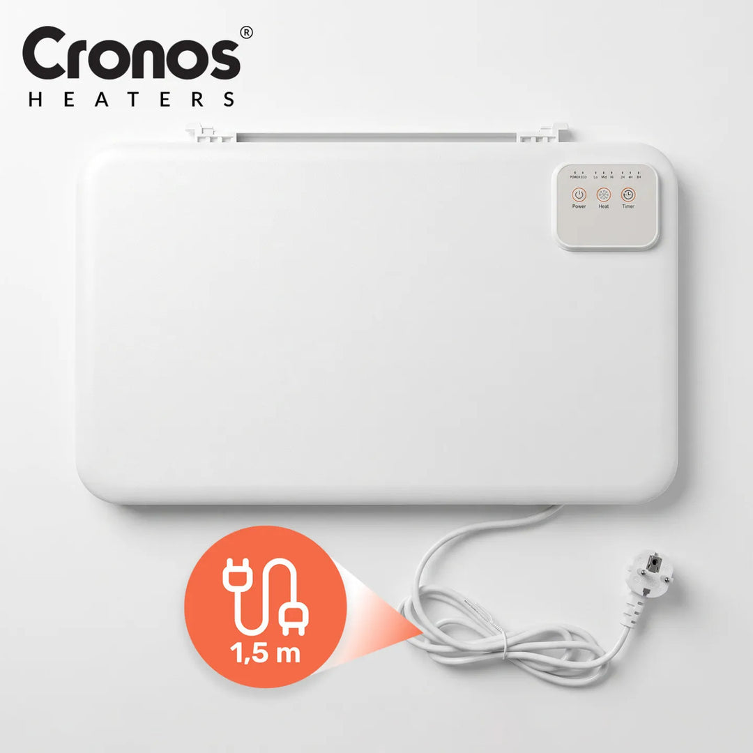 Cronos Infrarot-Heizplatte für unter dem Schreibtisch, Leistung 120 W, Timer, 3 Leistungsstufen, DCH-150