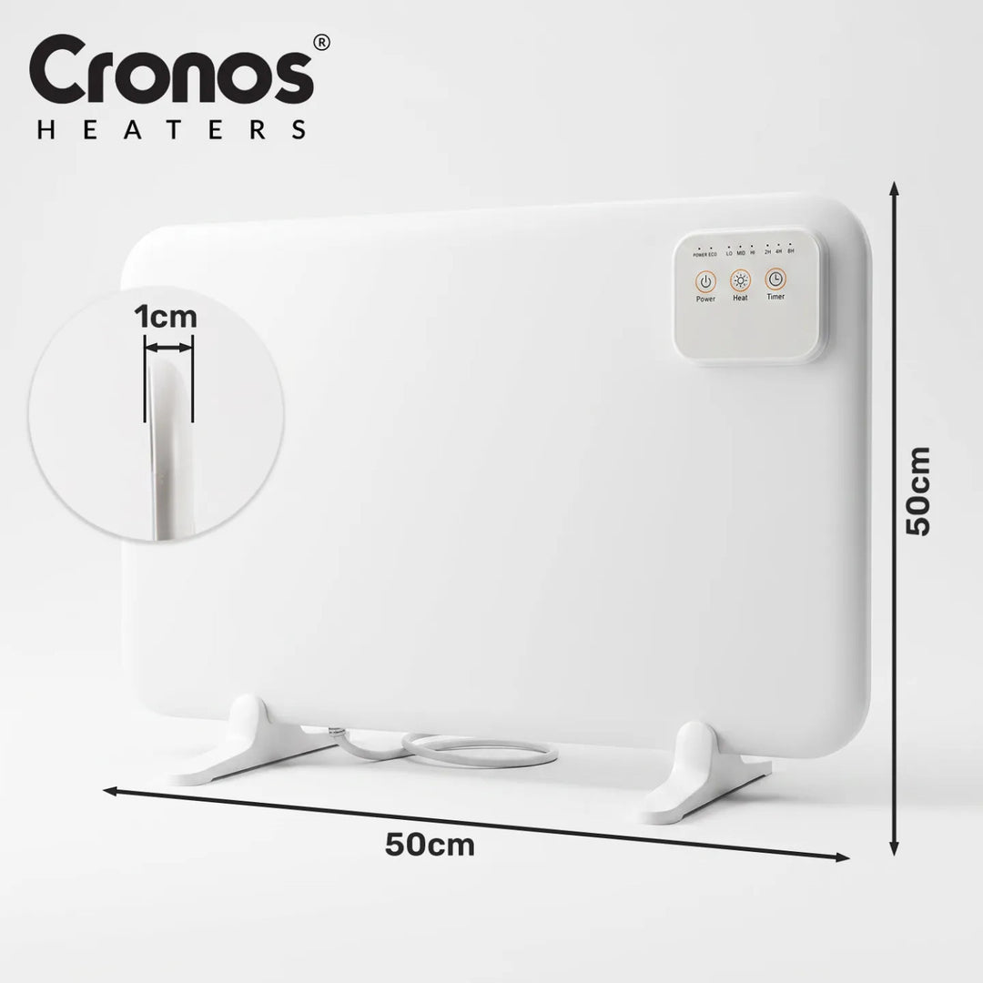 Cronos Infrarot-Heizplatte für unter dem Schreibtisch, Leistung 120 W, Timer, 3 Leistungsstufen, DCH-150