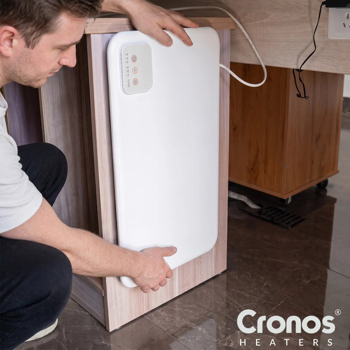 Cronos Infrarot-Heizplatte für unter dem Schreibtisch, Leistung 120 W, Timer, 3 Leistungsstufen, DCH-150