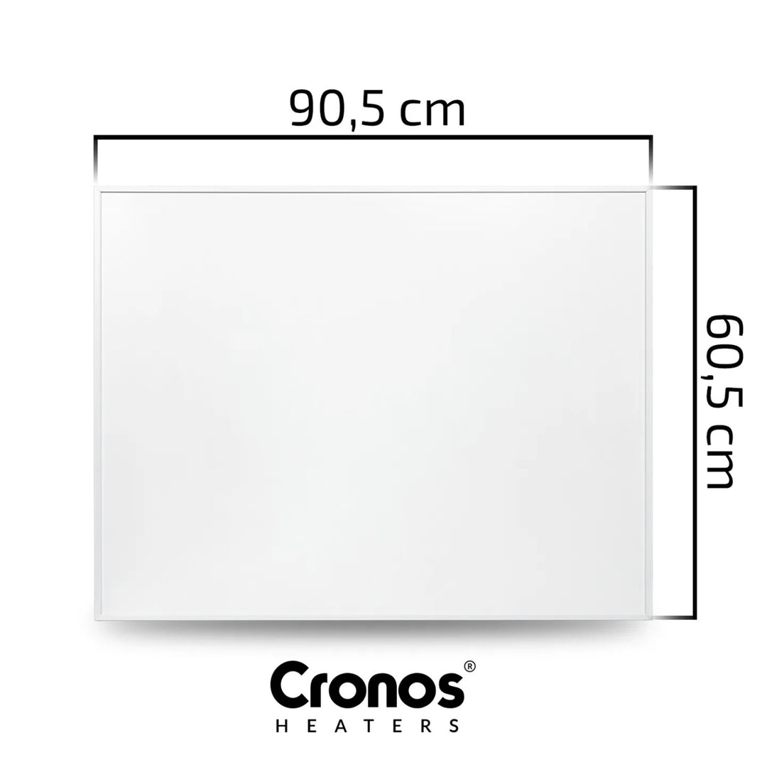 Cronos Graphene Infrarot-Heizpaneel, Leistung 580 W, Farbe: Weiß, heizt Räume bis zu 16 m², Fernbedienung, PRO CGP-580TWP