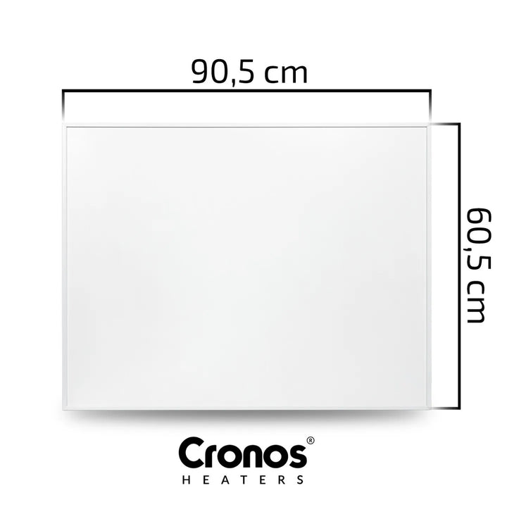 Cronos Graphene Infrarot-Heizpaneel, Leistung 580 W, Farbe: Weiß, heizt Räume bis zu 16 m², Fernbedienung, PRO CGP-580TWP