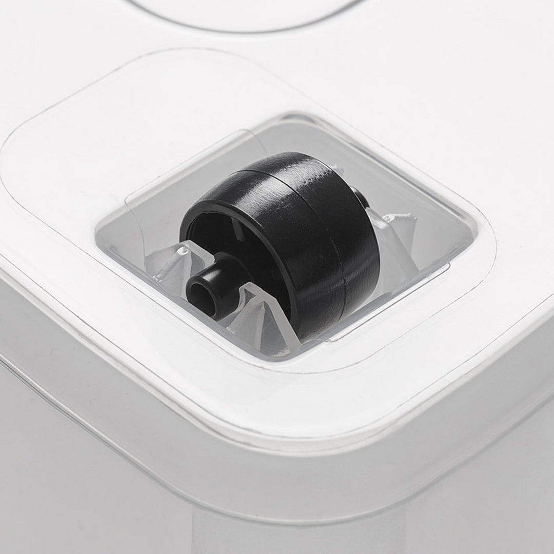 Moxom SimpleStore-Behälter, Fassungsvermögen 60 l, transparent, Deckel mit Clipverschluss, mit Rollen, BPA-frei, 04-0081