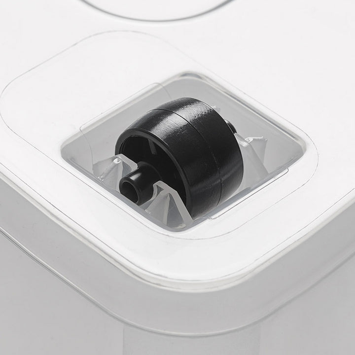 Moxom SimpleStore-Behälter, Fassungsvermögen 60 l, transparent, Deckel mit Clipverschluss, mit Rollen, BPA-frei, 04-0081