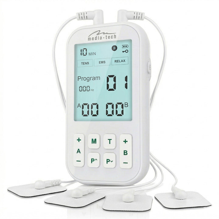 Massagegerät und Elektrostimulator, TENS/EMS, 3-in-1-Stimulation, Mediatech, MT6543