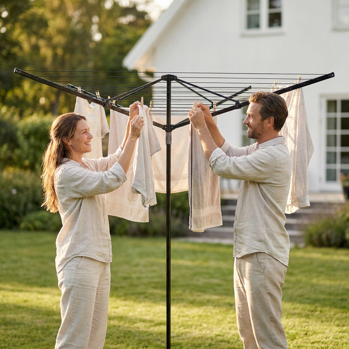 Garten-Wäscheständer, drehbar, 50 m, 4 Arme, Sepio