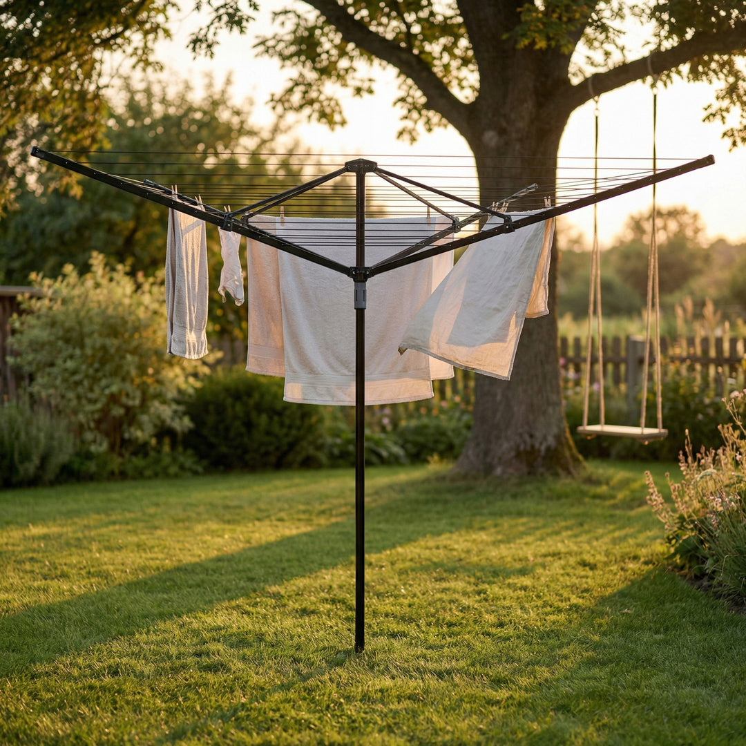 Garten-Wäscheständer, drehbar, 50 m, 4 Arme, Sepio
