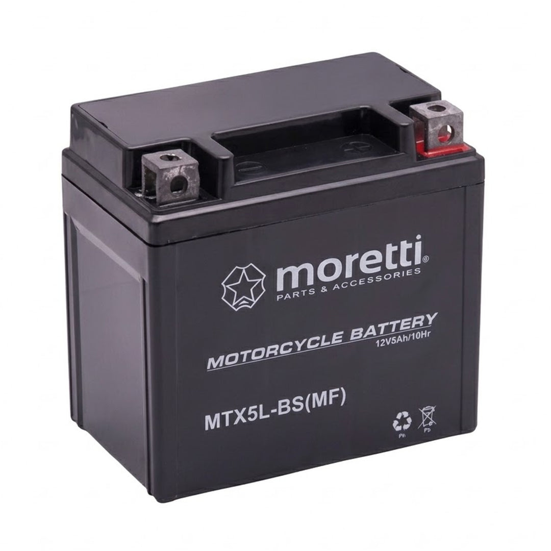 Moretti-Batterie, 12 V, 5 Ah, AGM (Gel), Startstrom 70 A, AKUYTX5L-BSXMOR000