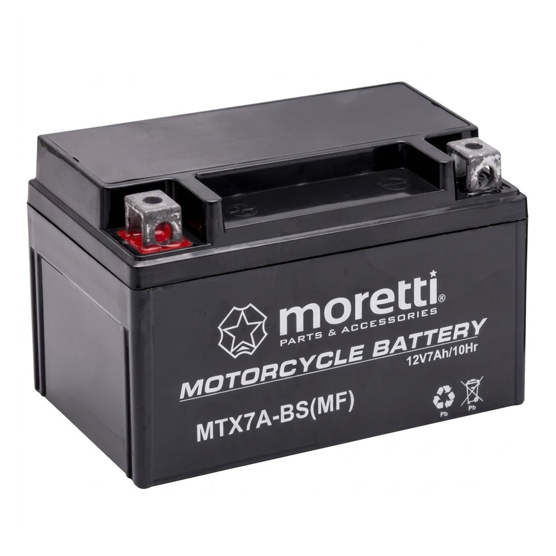 Moretti-Batterie, 12 V, 7 Ah, AGM (Gel), Startstrom 90 A, AKUYTX7A-BSXMOR000