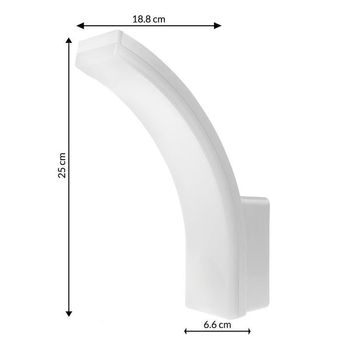 Maclean LED-Leuchte, Farbe: Weiß, 20 W, IP65, 2750 lm, Lichtfarbe: Neutralweiß (4000 K) MCE511 W, 2 Stück
