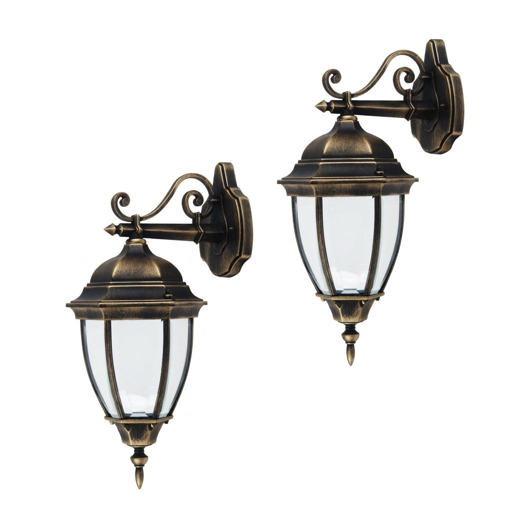 Rabalux-Wandleuchte, für den Außenbereich, IP44, E27, max. 60 W, Antikgold, Toronto, 2 Stück