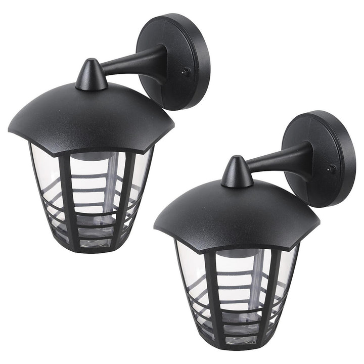 Rabalux-Wandleuchte, für den Außenbereich, IP44, E27, max. 60 W, schwarz, Marseille, 2 Stück