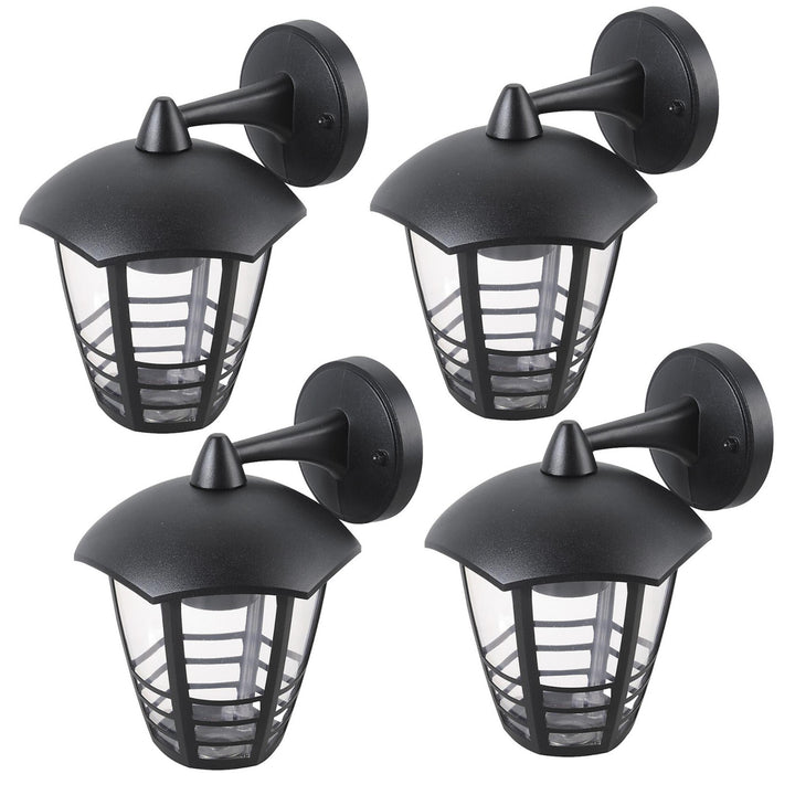 Rabalux-Wandleuchte, für den Außenbereich, IP44, E27, max. 60 W, schwarz, Marseille, 4 Stück