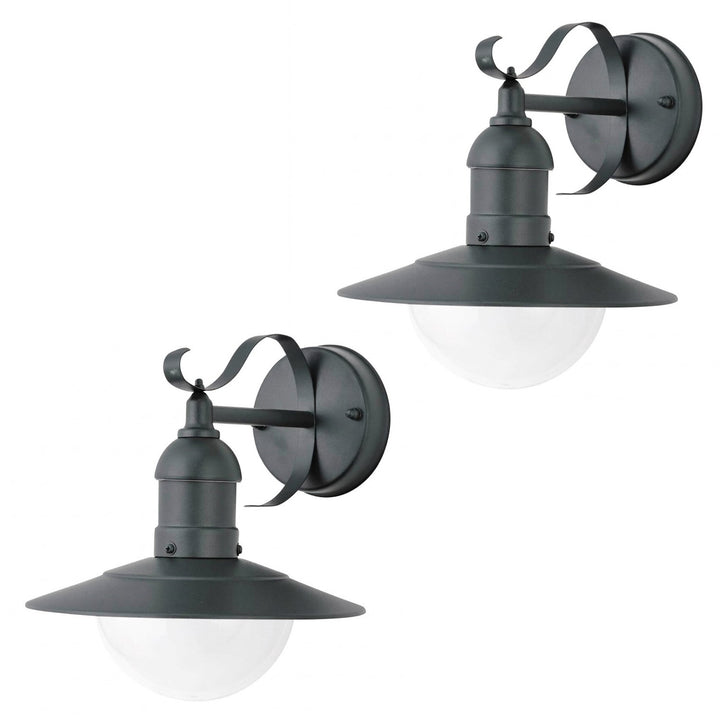 Rabalux-Wandleuchte, für den Außenbereich, IP44, E27, max. 60 W, grün, Oslo, 2 Stück