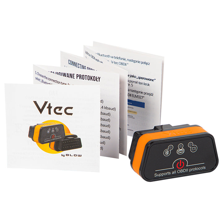 OBD2-Diagnoseschnittstelle Vtec iTRON Blow, Bluetooth 4.0, drahtlose Kommunikation mit dem Bordcomputer des Fahrzeugs, hohe Kompatibilität, 58-660#