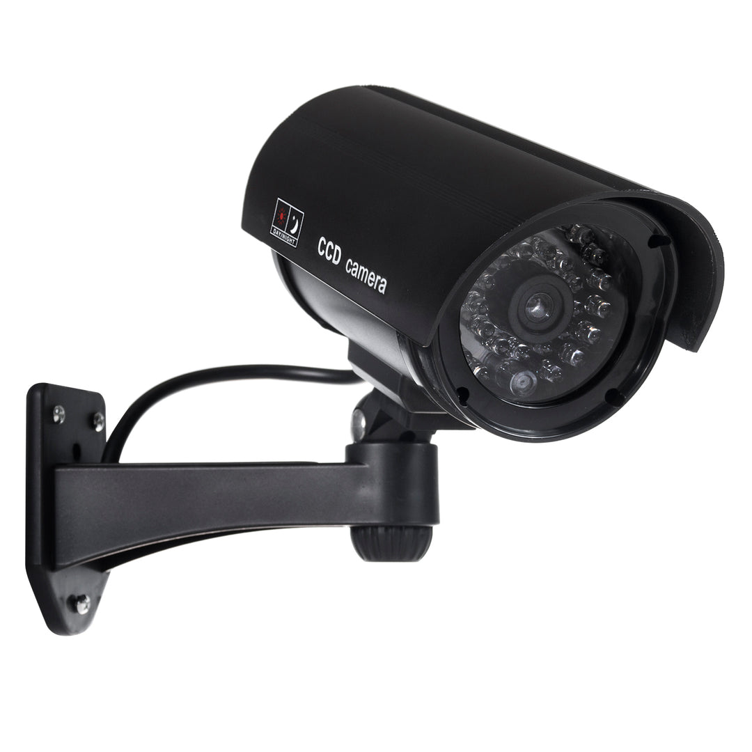 Kamera-Attrappe mit blinkender LED IR1100 B IR für den Außenbereich, schwarz, 2 Stück + 4x AA-Batterien von Varta Industrial