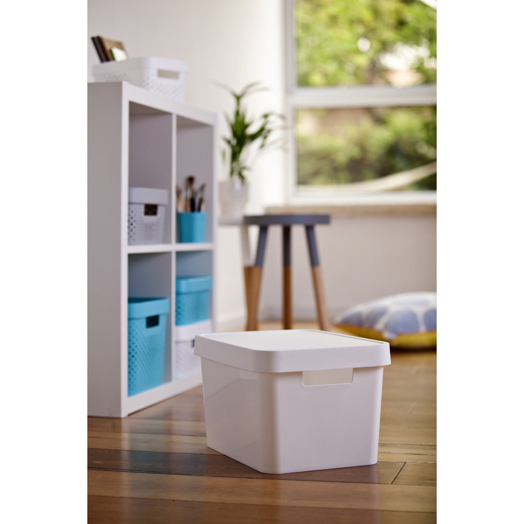 Curver Infinity 17-Liter-Behälter mit Deckel, weiß, 3 Stück